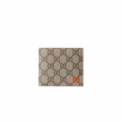 GUCCI ORANGE INTERIOR GG BI-FOLD WALLET ‎‎768243FACQC9743 (21*9cm)